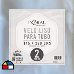 DORAL - Velo liso blanco 145x220 cm