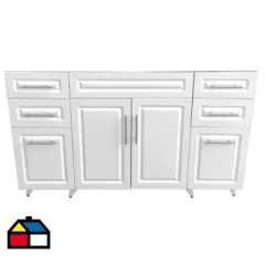 DOMSA - Mueble base de cocina blanco sin cubierta 148x49x90