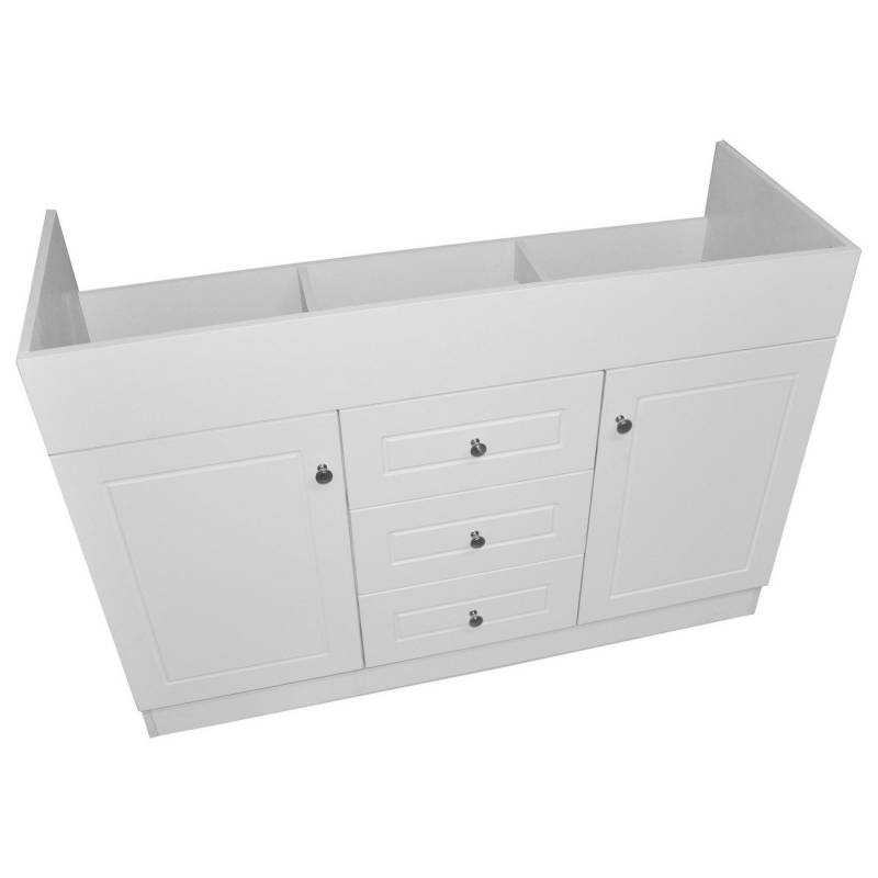DOMSA - Mueble vanitorio doble 120 cm blanco  (sin cubierta)