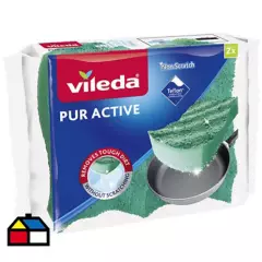 VILEDA - Esponja no raya pur active x2