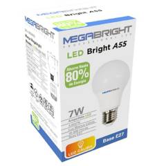 MEGABRIGHT - Ampolleta led A55 7W E27 luz cálida