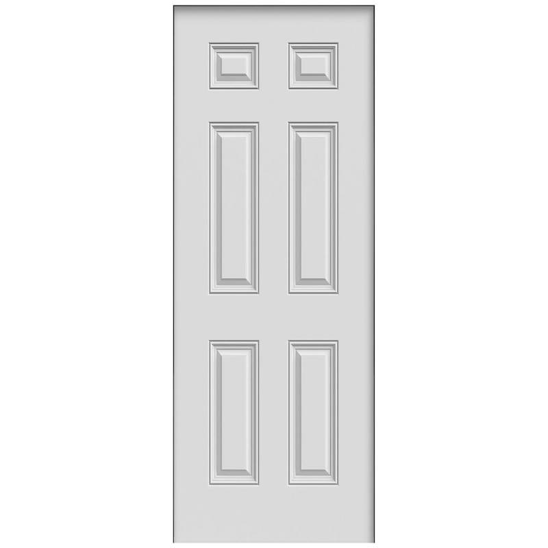 HOLZTEK - Puerta de Acero 75X210 cm con 6 paneles blanca