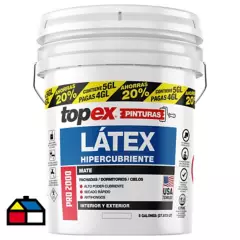 TOPEX - Látex hipercubriente blanco mate blanco 5gl