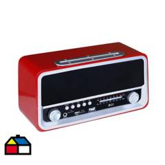 IRT - Parlante retro 06 rojo BT/FM/AM/SW/USB/SD/AUX