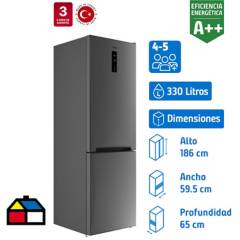 TEKA - Refrigerador Bottom Freezer No Frost 330 Litros Plata RBF 74621 SS