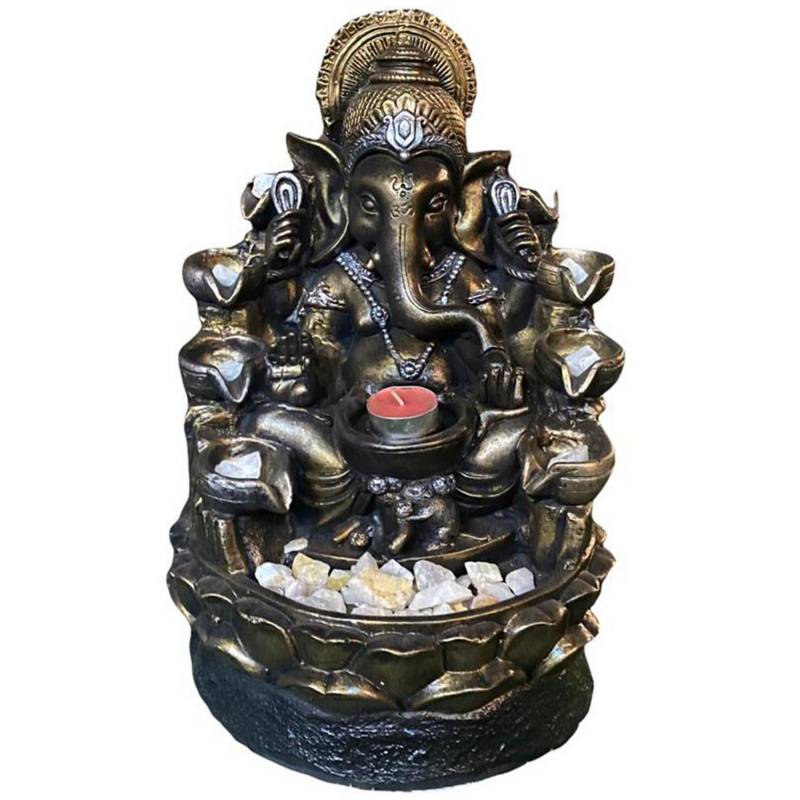 SAT NAM INSPIRES - Ganesha Sobre Pileta Cuarzo 40 cm
