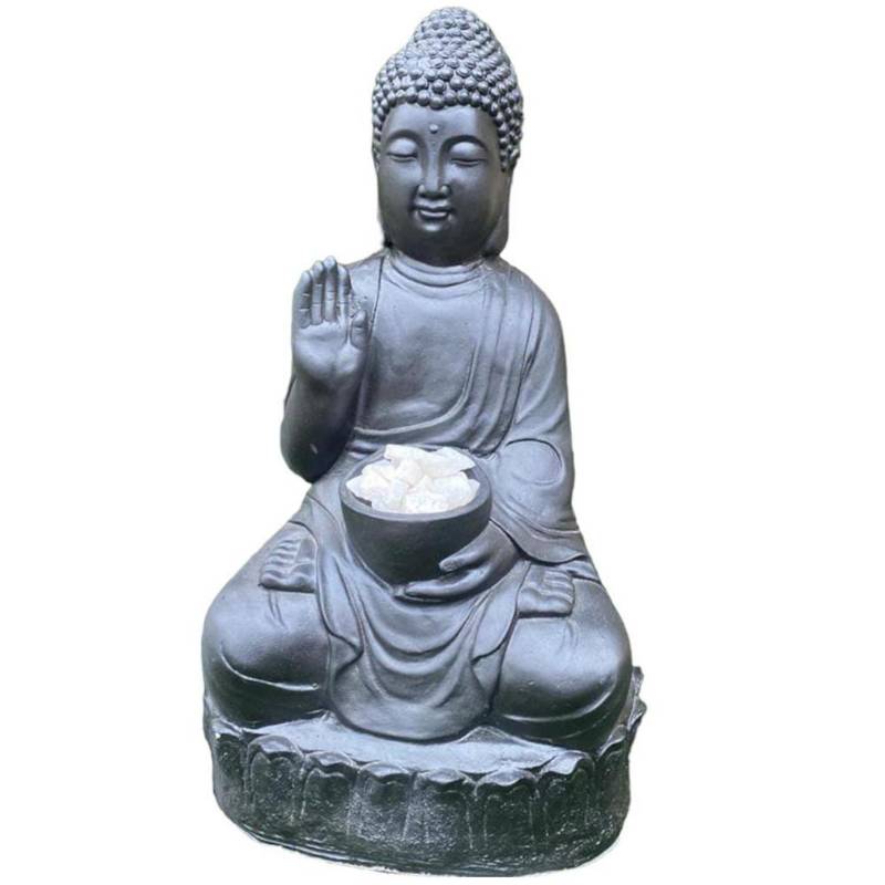 SAT NAM INSPIRES - Figura Buda Cuenco Mudra Abhaya Black Line