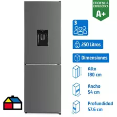 LIBERO - Refrigerador Bottom Freezer No Frost 250 Litros Inox LRB-281NFIW