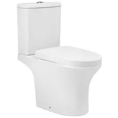 STRETTO - Toilet Two piece New Atos Dual Piso 20,5 cm 4,8 Litros Blanco