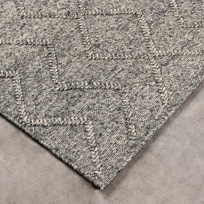 Alfombra Lana 200x300 cm Edge Gris CannonHome