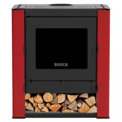 BOSCA - Calefactor Bosca a Leña Gold 500 Burdeo Black Vision CERT.