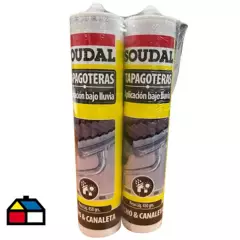 SOUDAL - Pack 2 tapagoteras butilico gris