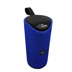 MLAB - Parlante portatil Flow master azul, TWS, bluetooth, batería recargable, FM, Slot USB / micro SD