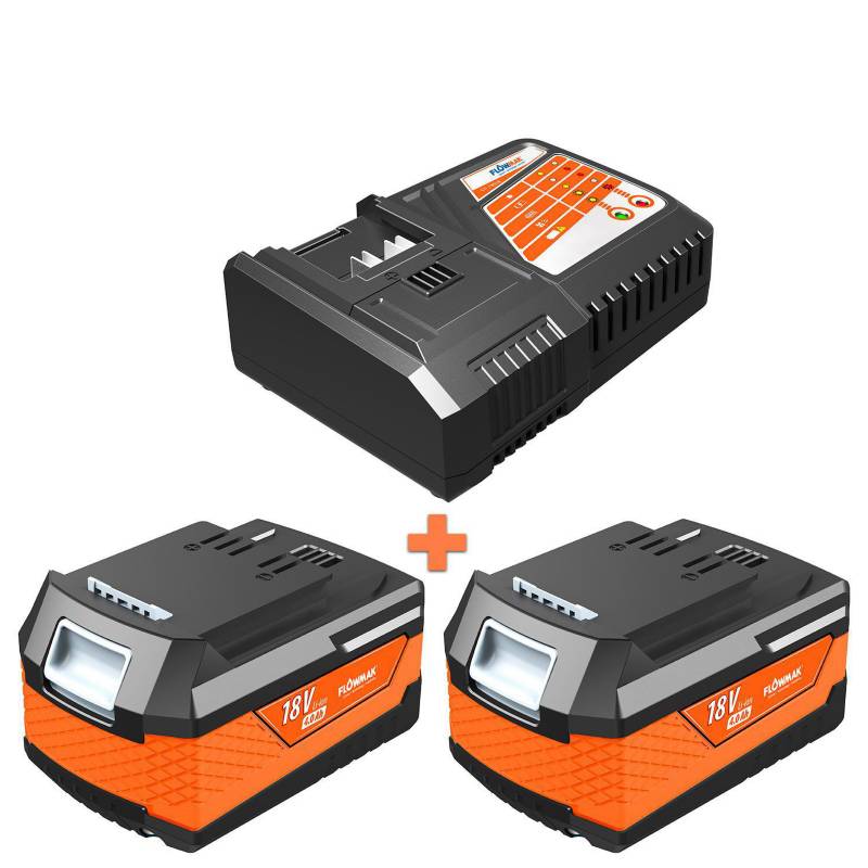 FLOWMAK - Set Cargador 1250w más 2 baterías de 4Ah