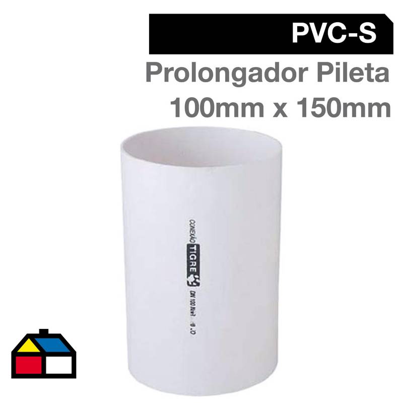 TIGRE - Prolongador Pileta PVC 100mm x 150mm Blanco 1u