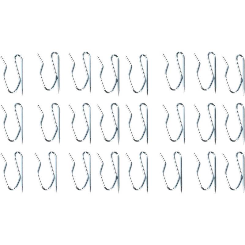 METALHSA - Set de ganchos para barra de cortina 24 unidades cromado