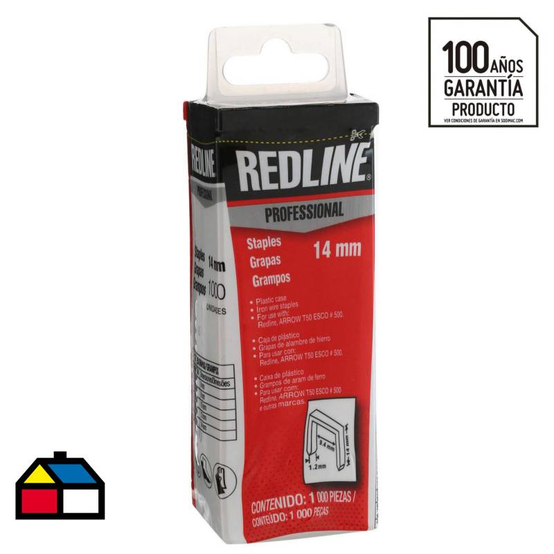 REDLINE - Grapa 6 mm 1000 unidades