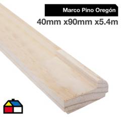 undefined - Juego Marco para puerta Pino oregón Premium 40 mm x 90 cm