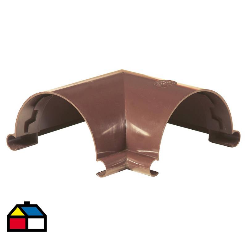 GENERICO - Esquinero canaleta PVC marrón