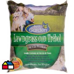BEST GARDEN - Semilla de Pasto Lawn Grass con Trébol 1 kg Bolsa