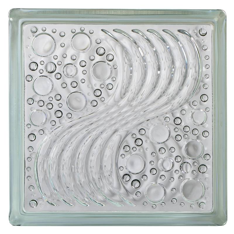 HOLZTEK - Bloque vidrio incoloro 19x19x8cm Checkers