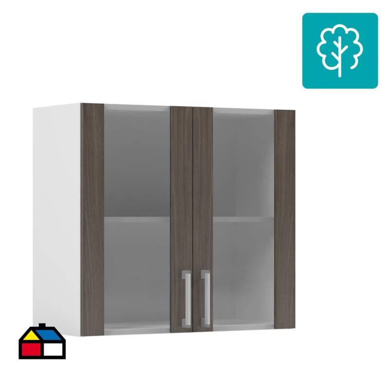 JUST HOME COLLECTION - Mueble mural 2 puertas vidrio