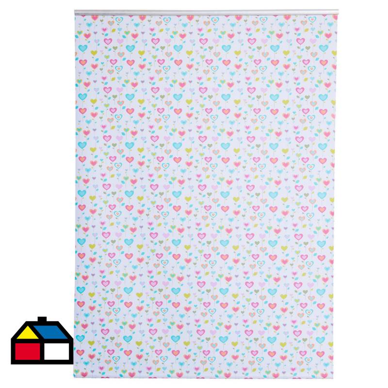 JUST HOME COLLECTION - Cortina roller black out 100x100 cm flores multicolor