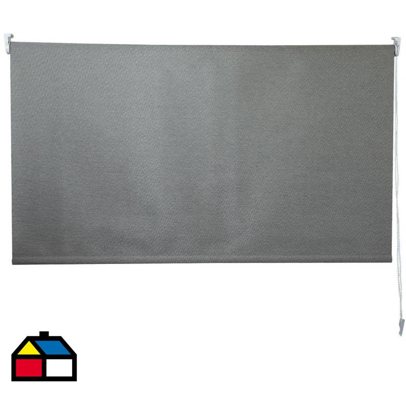 JUST HOME COLLECTION - Cortina roller black out Texturada 135x250 cm gris