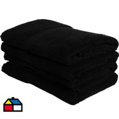 JUST HOME COLLECTION - Set 4 toallas 506 gramos 68x137 cm negra