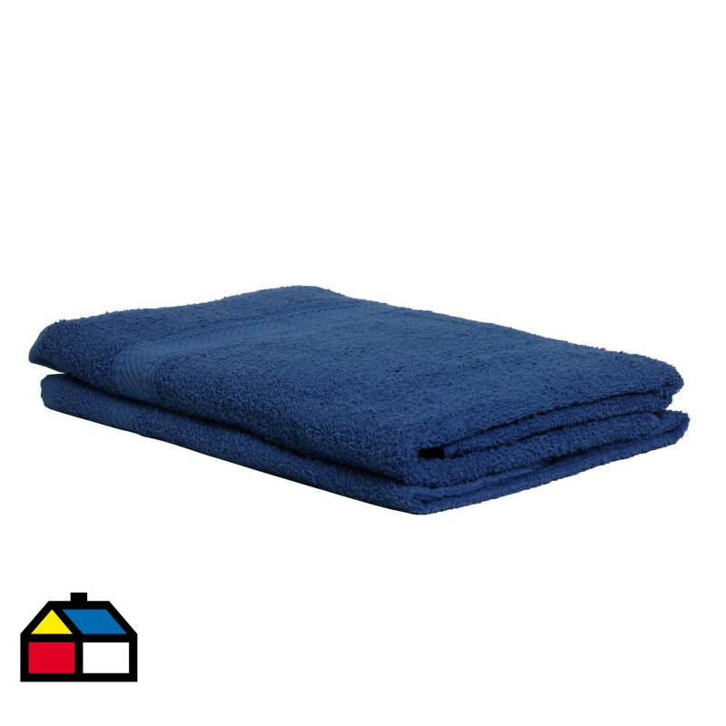 JUST HOME COLLECTION - Set 2 toallas mano + cuerpo azul