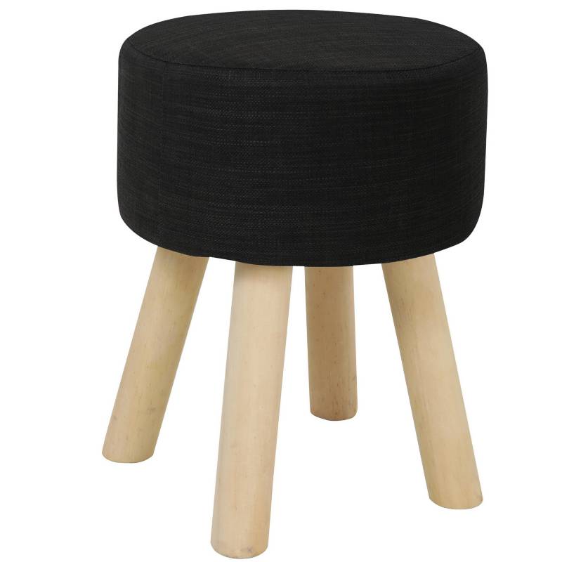 JUST HOME COLLECTION - Puff redondo negro