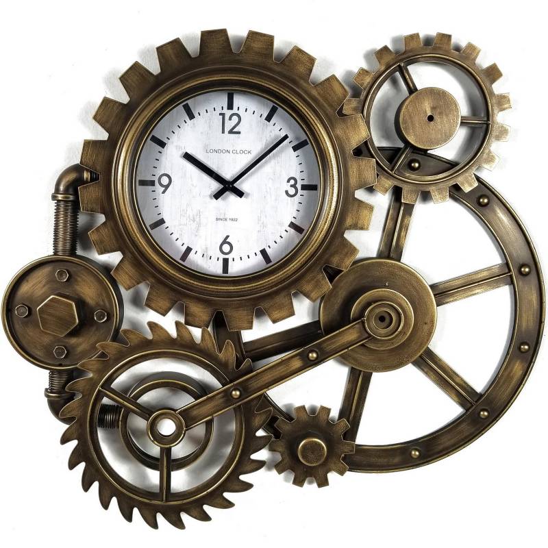 HOMY - Reloj engranajes 68x76 cm cobre