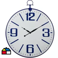 JUST HOME COLLECTION - Reloj big number 78x92 cm azul