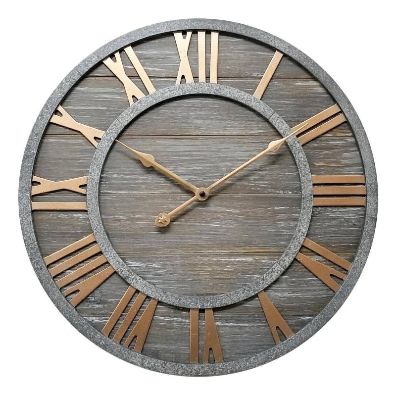 JUST HOME COLLECTION - Reloj romano 78 cm gris/dorado