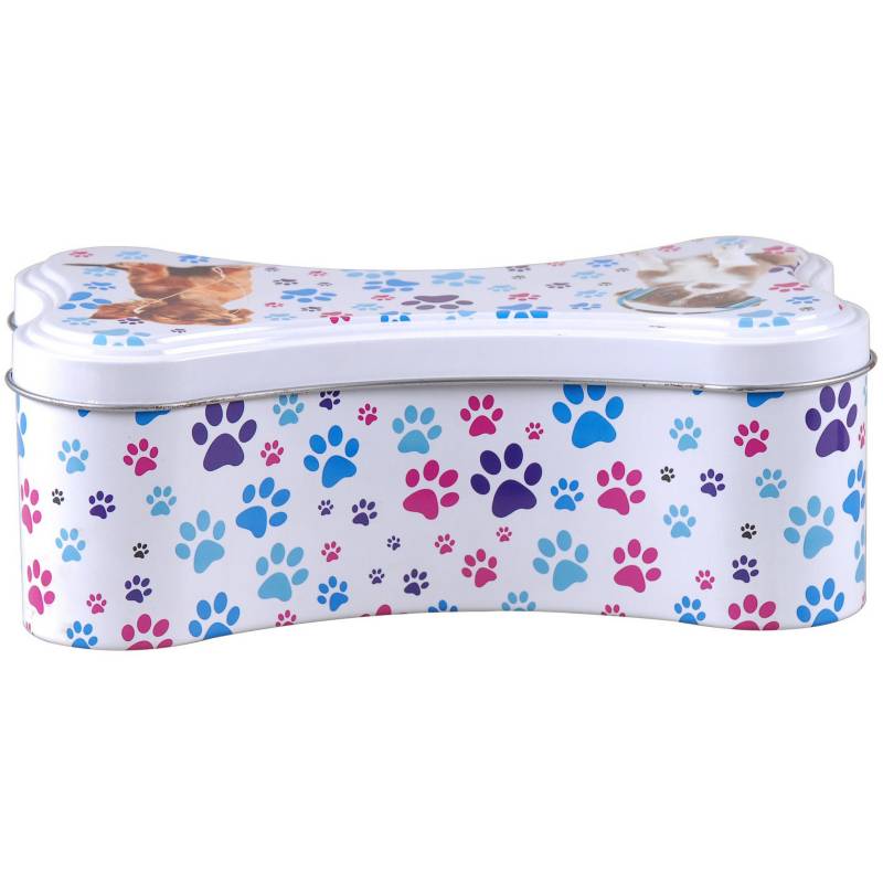 JUST HOME COLLECTION - Caja metal forma hueso perros