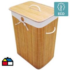 JUST HOME COLLECTION - Cesto de ropa rectangular bambú natural