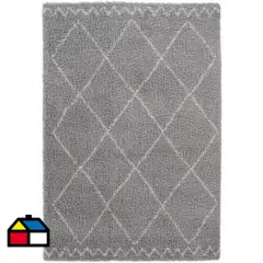 JUST HOME COLLECTION - Alfombra gipsy rombos 120x170 cm gris