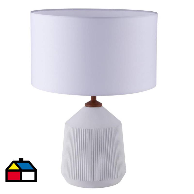 JUST HOME COLLECTION - Lámpara de mesa 1 luz E27 blanca