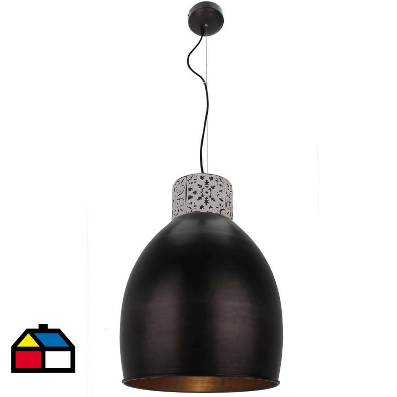 JUST HOME COLLECTION - Lámpara colgante 1 luz E27 negra.