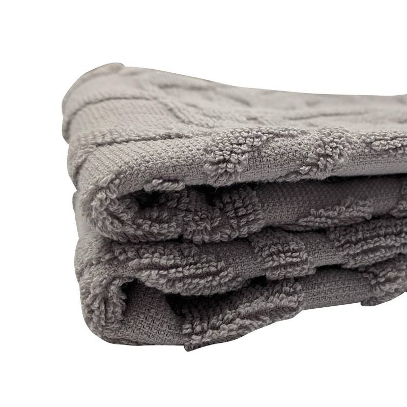 Set toalla cara + manos gris