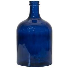 VIDRIOS SAN MIGUEL - Botella retro 43 cm azul.