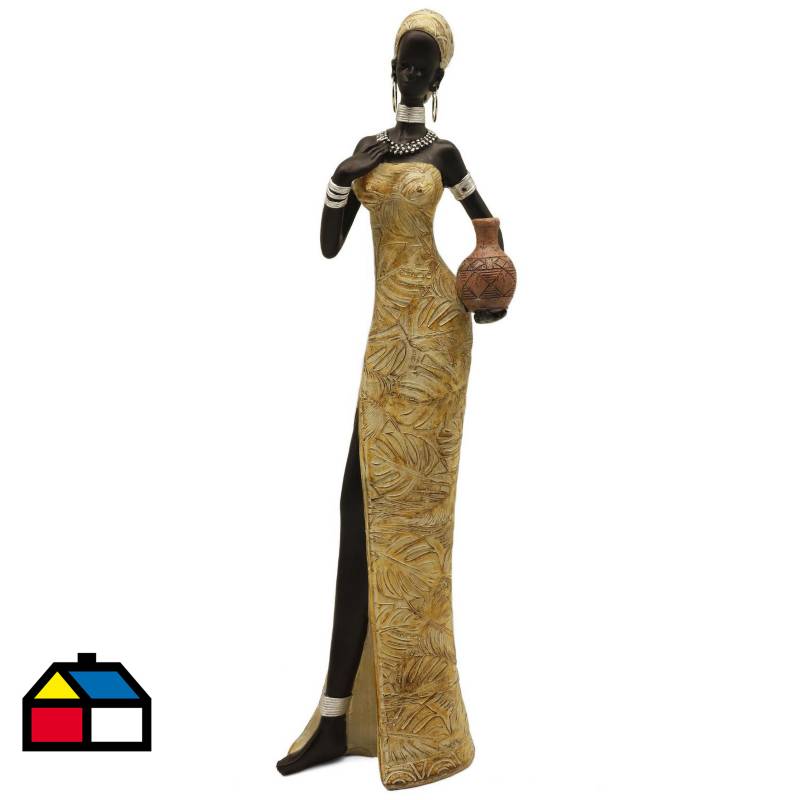 JUST HOME COLLECTION - Figura africana de pie 41,5 cm