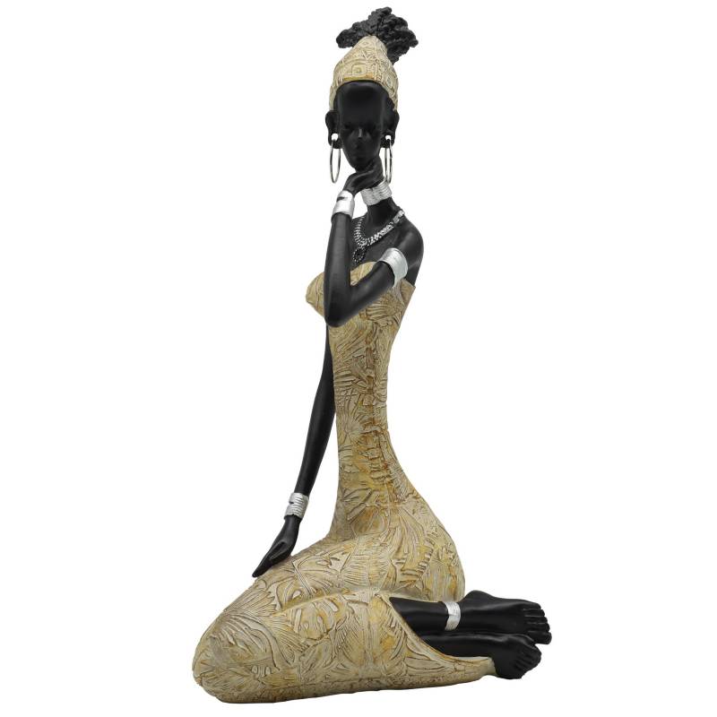 JUST HOME COLLECTION - Figura africana sentada 28 cm