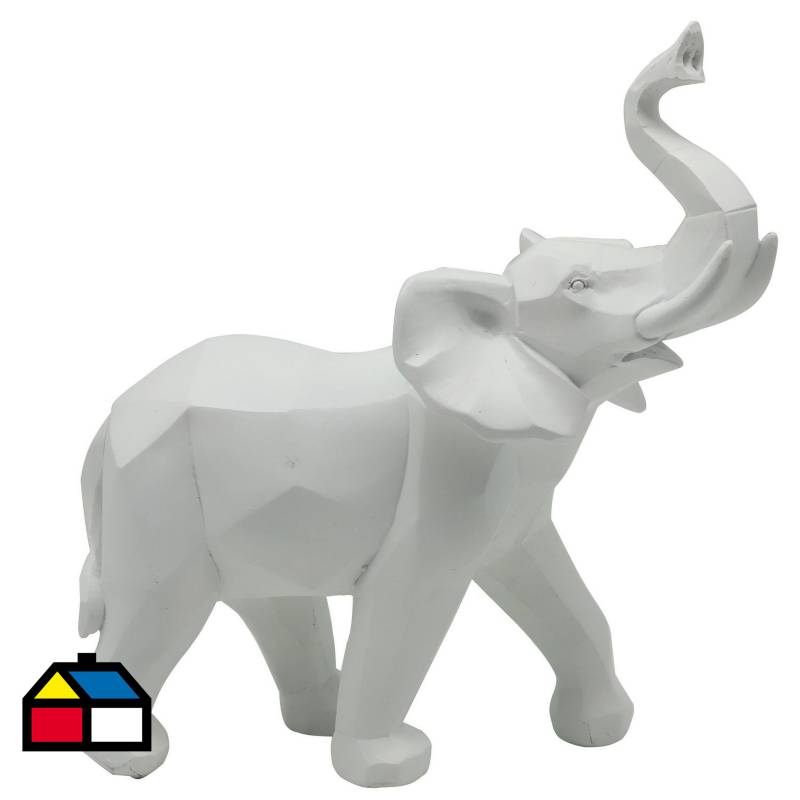 JUST HOME COLLECTION - Figura elefante origami blanco 30 cm