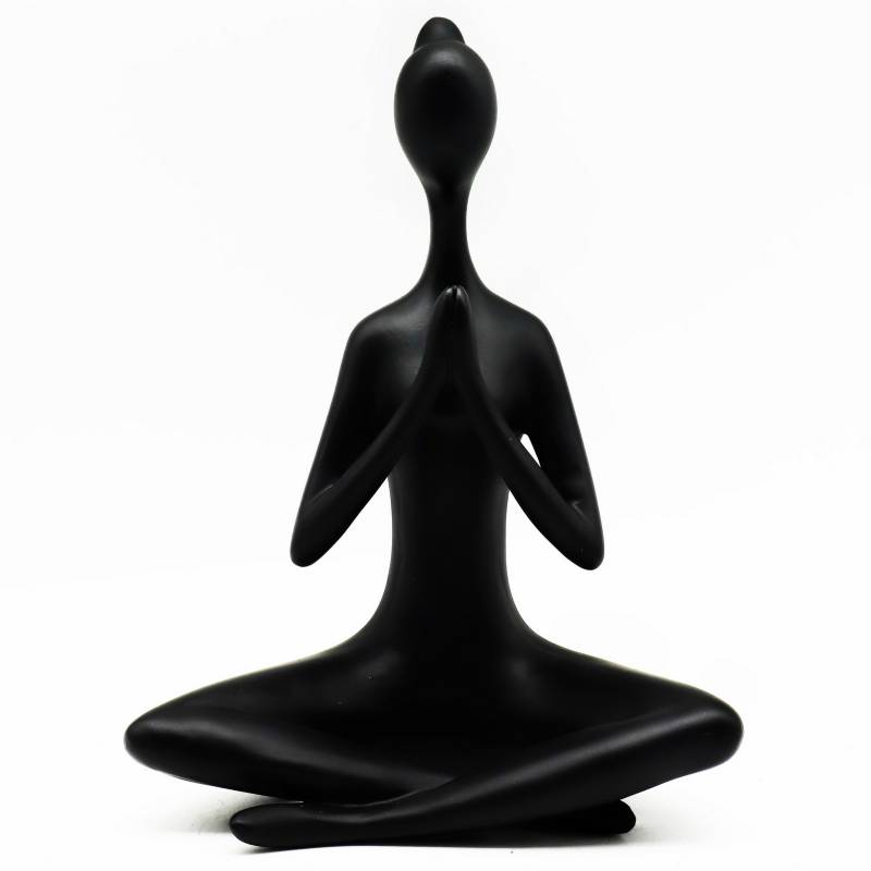 JUST HOME COLLECTION - Figura yoga negra 25,8 cm
