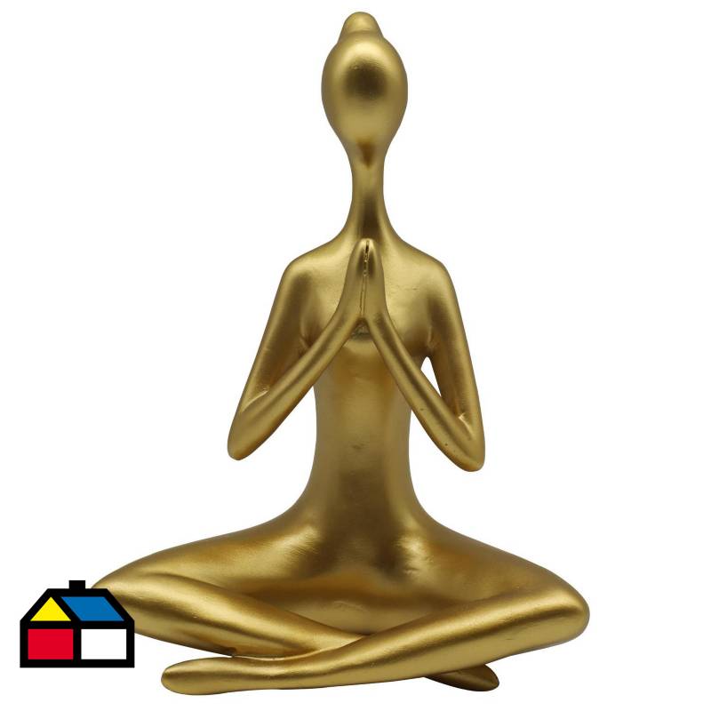 JUST HOME COLLECTION - Figura yoga dorada 25,8 cm