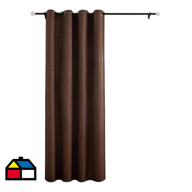 JUST HOME COLLECTION - Cortina sun out port 145x250 cm chocolate