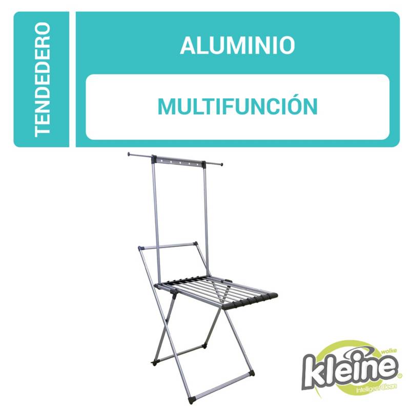 KLEINE WOLKE - Tendedero de ropa multifunción aluminio