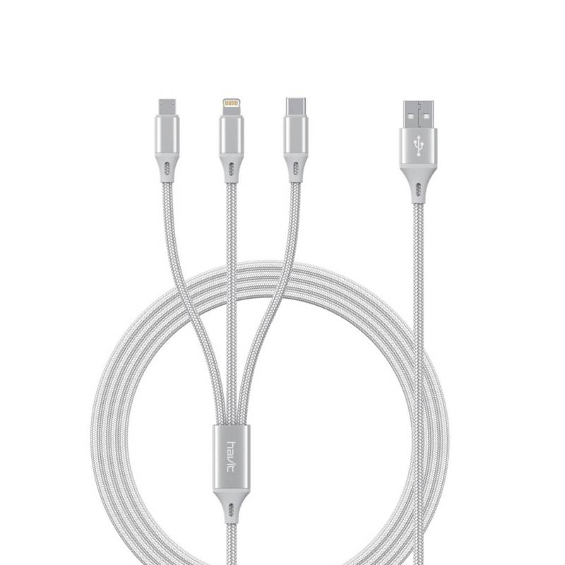 HAVIT - Cable USB 3en1 micro/lightnin