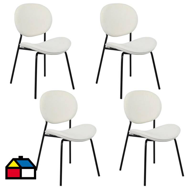 SIN MARCA - Set de 4 sillas 54x55x86 cm